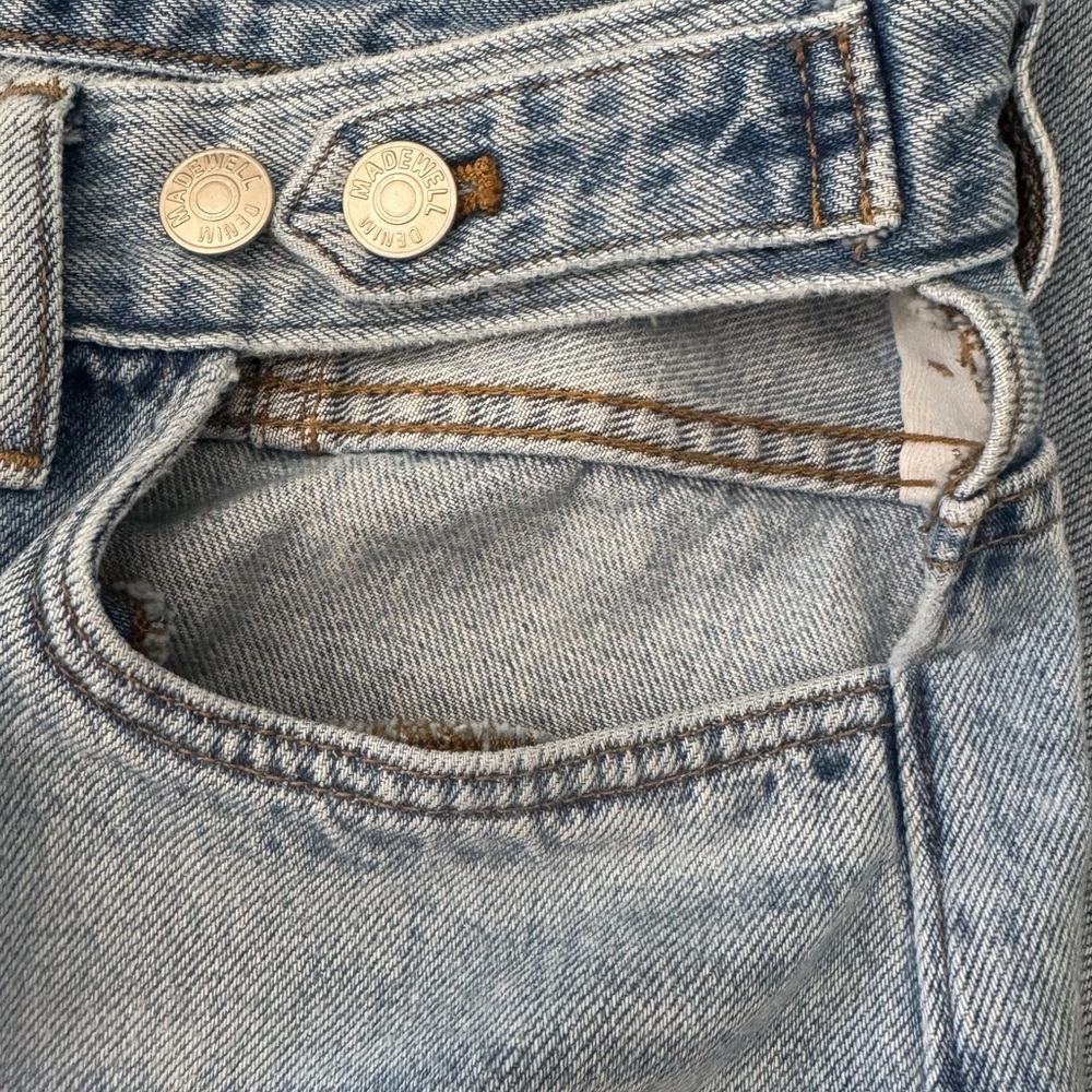 Madewell x Molly Dickson Cutout Baggy Straight Jeans sz 30 - Picture 7 of 11